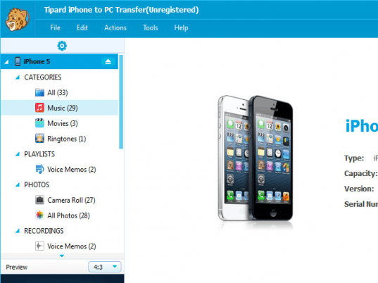 Tipard iPhone to PC Transfer Screenshot 1