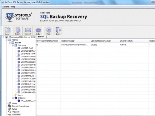 Microsoft SQL Backup Database Repair Screenshot 1