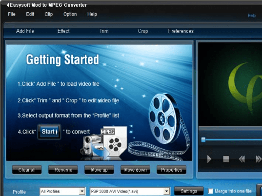 4Easysoft Mod to MPEG Converter Screenshot 1