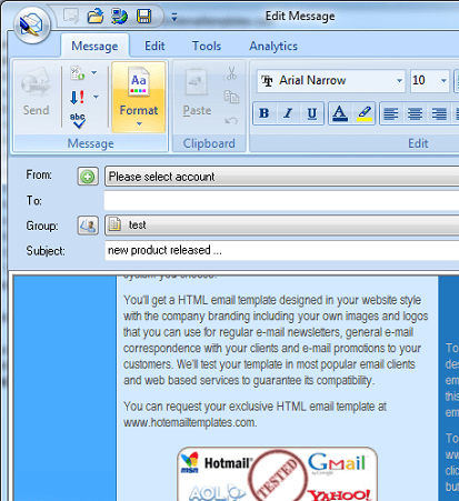 Myrasoft Easy Mail Screenshot 1