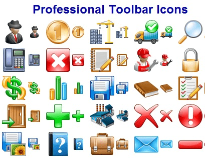 Professional Toolbar Icons Screenshot 1