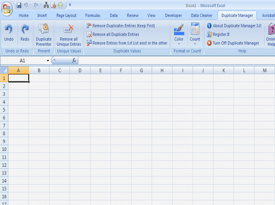 Excel Duplicate Manager Screenshot 1