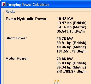 Pumping Power Calculator Screenshot 1
