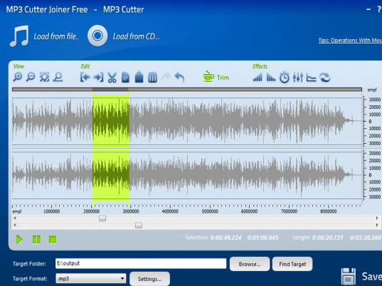 Free MP3 Cutter Joiner Screenshot 1