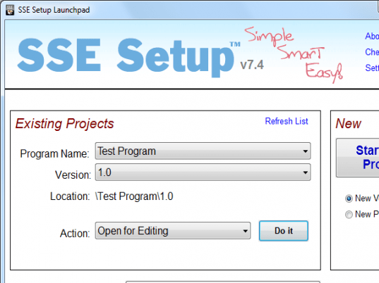 SSE Setup Screenshot 1