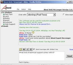 Akeni Help Desk Assistant for Enterprise IM Screenshot 1