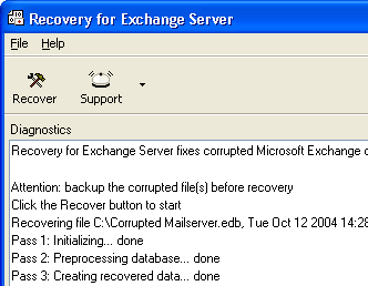 ExchangeServerRecovery Screenshot 1
