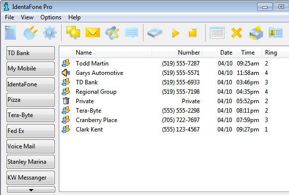 IdentaFone Pro Caller ID Software Screenshot 1