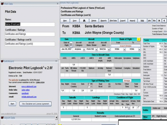 Electronic Pilot Logbook Screenshot 1
