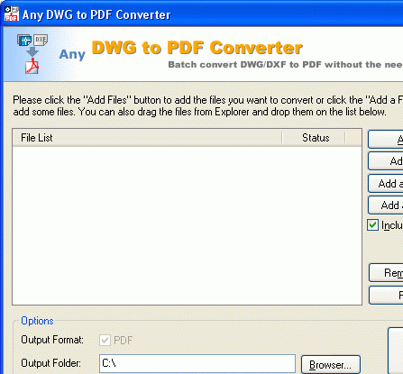 Auto CAD to PDF Converter Screenshot 1