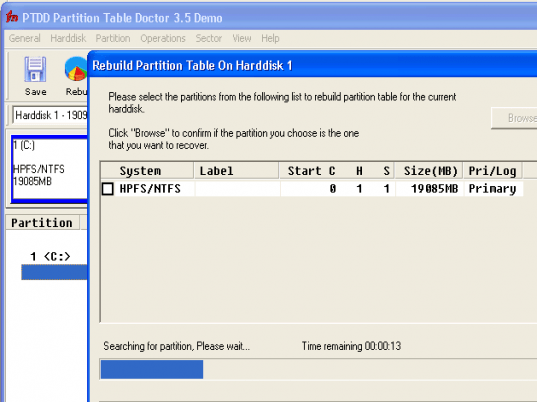 Partition Table Doctor Screenshot 1
