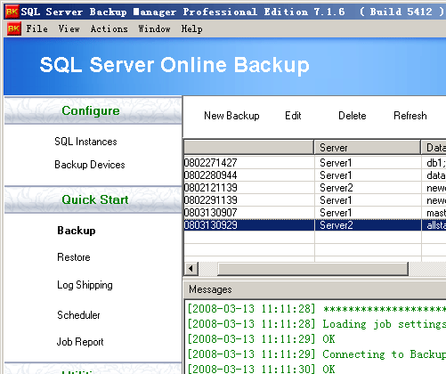 SQL Server Backup Screenshot 1