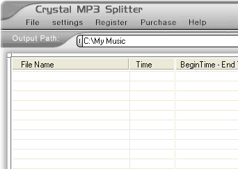 Crystal MP3 Splitter Screenshot 1