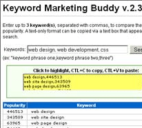 Keyword Marketing Buddy Screenshot 1