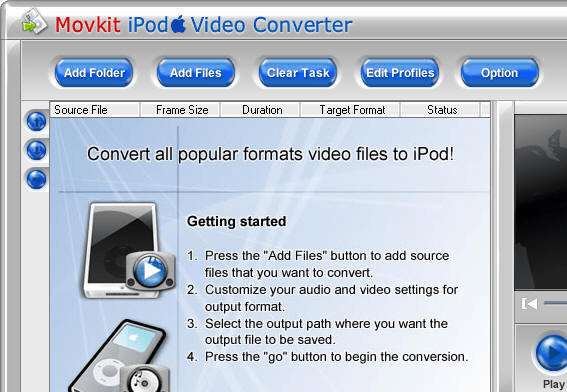 Movkit PSP Video Converter Screenshot 1