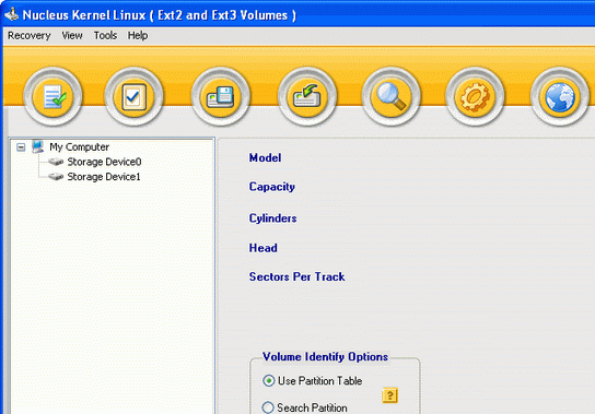 Nucleus Linux Data Recovery Software Screenshot 1
