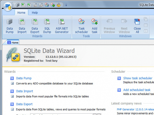 SQLite Data Wizard Screenshot 1