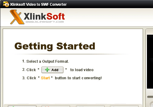Xlinksoft Video to SWF Converter Screenshot 1