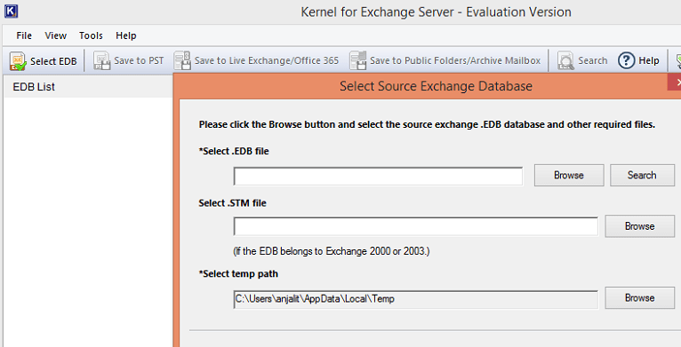 Repair Exchange Server Screenshot 1