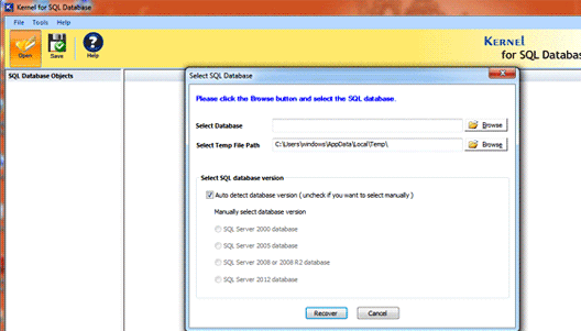 SQL Server Database Recovery Screenshot 1