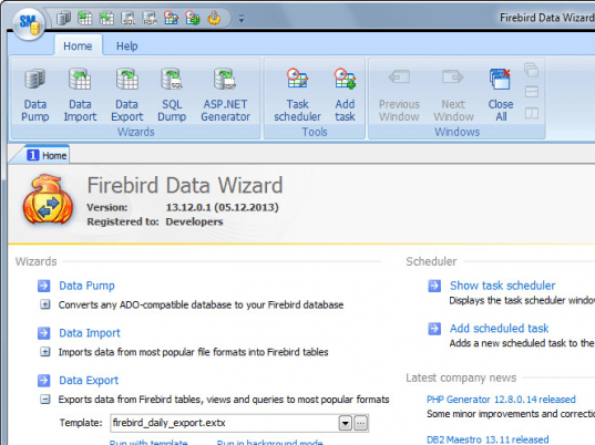 FireBird Data Wizard Screenshot 1
