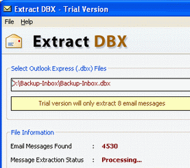 Convert DBX to Windows Mail Screenshot 1