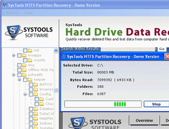 Windows 7 Data Restore Software Screenshot 1