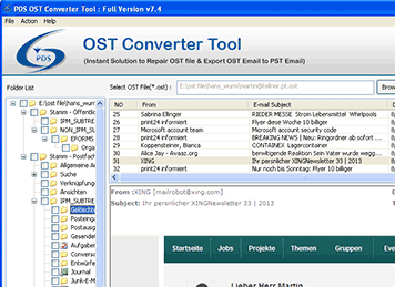 OST to PST Converter Tool Screenshot 1