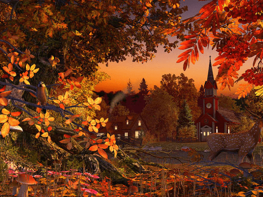 Autumn Wonderland 3D Screensaver Screenshot 1