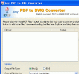 Any PDF to DWG Converter 2010.11.1 Screenshot 1
