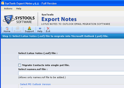 Lotus Notes Conversion to Outlook Screenshot 1