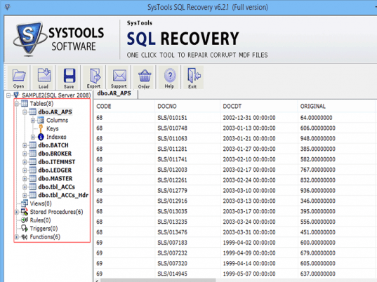 SQL 2005 Database Recovery Screenshot 1