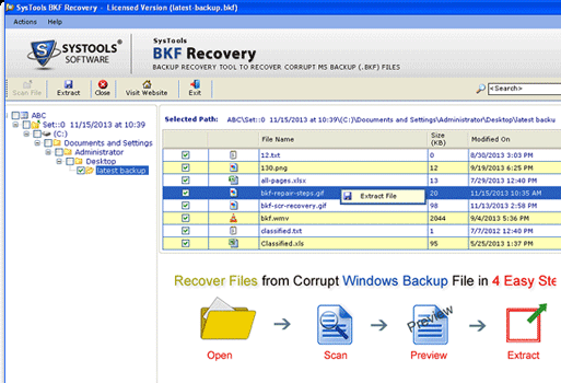 Windows NTBackup Restore in Windows 7 Screenshot 1