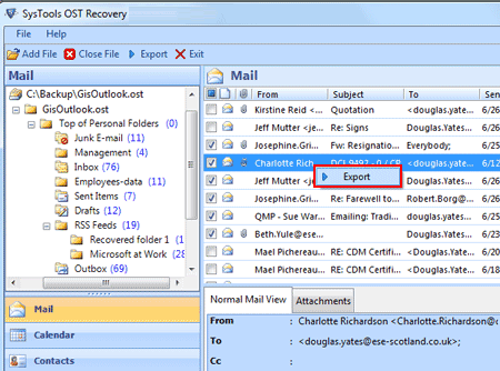 Convert OST to PST Outlook 2007 Screenshot 1