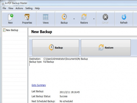 A-PDF Backup Master Screenshot 1