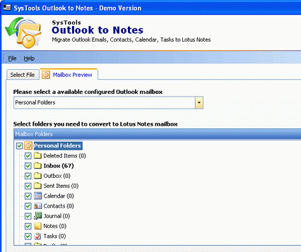 Convert Outlook Address to Lotus Notes Screenshot 1