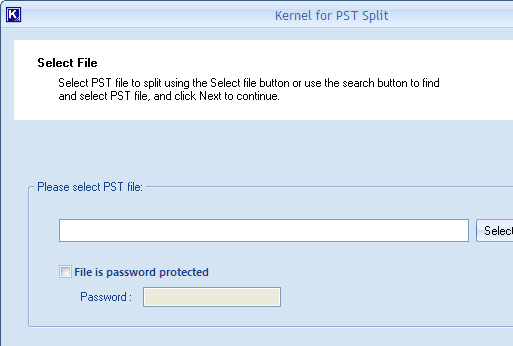 PST File Split Screenshot 1