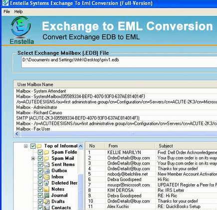 Export EDB to EML Screenshot 1