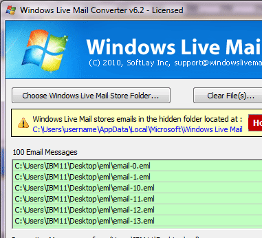 Windows EML to Outlook 2010 Screenshot 1
