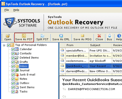 Outlook 2010 Inbox Repair Tool Screenshot 1