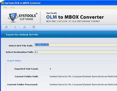 Export Outlook for Mac 2011 to MBOX Screenshot 1