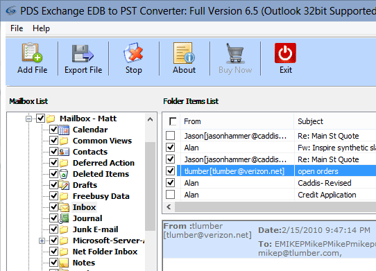 Exchange 2007 Database Recovery Screenshot 1