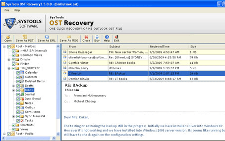 Import OST into Outlook PST Screenshot 1