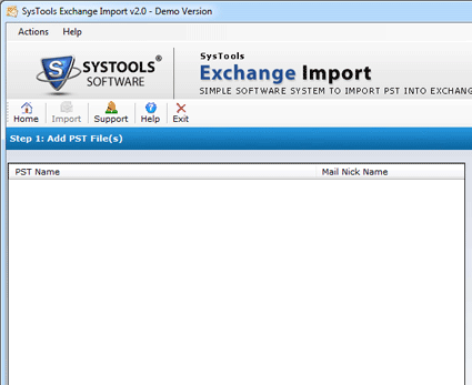 Import Outlook PST from Exchange Mailbox Screenshot 1