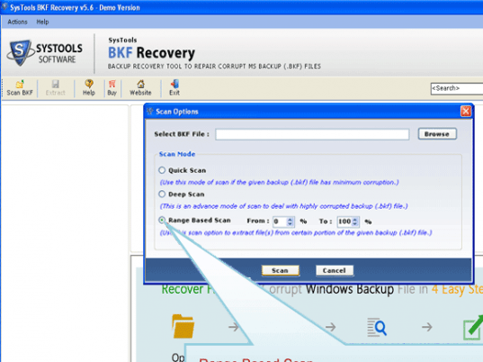 Corrupt Windows Backup Repair Tool Screenshot 1