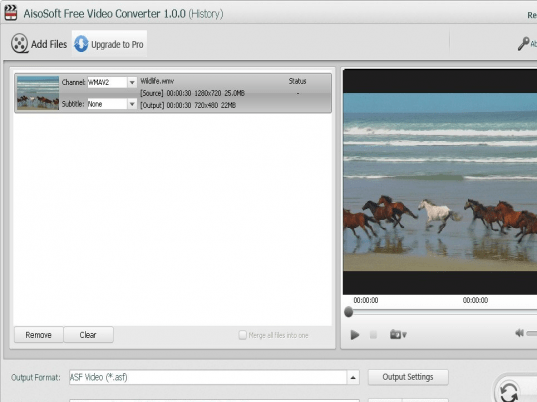 AisoSoft Free Video Converter Screenshot 1