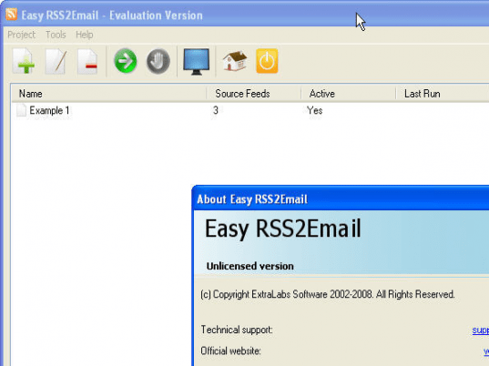 Easy RSS2Email Screenshot 1