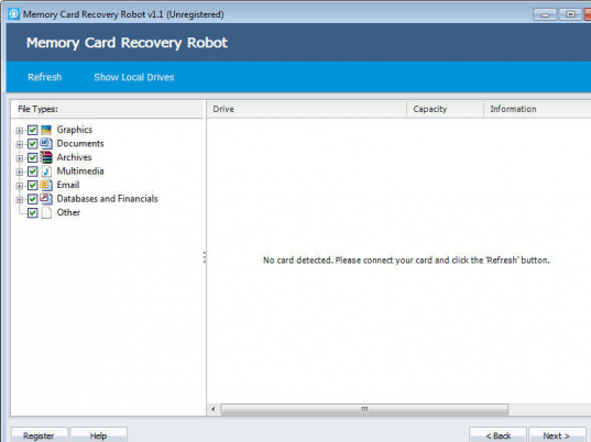 Memory Card Recovery Robot Screenshot 1
