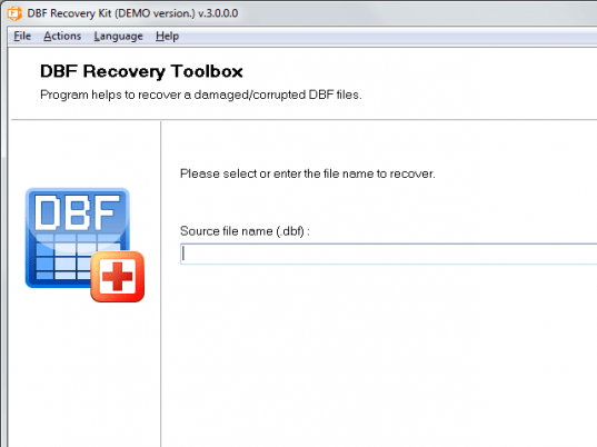 DBF Recovery Kit Screenshot 1