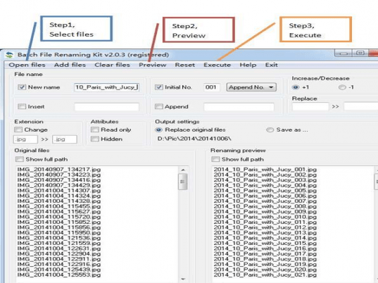 Batch File Renaming Kit Screenshot 1